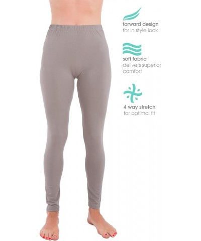 Premium Ultra Soft High Rise Waist Full Length Regular and Plus Size Leggings Lt.grey $21.56 Others