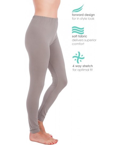 Premium Ultra Soft High Rise Waist Full Length Regular and Plus Size Leggings Lt.grey $21.56 Others