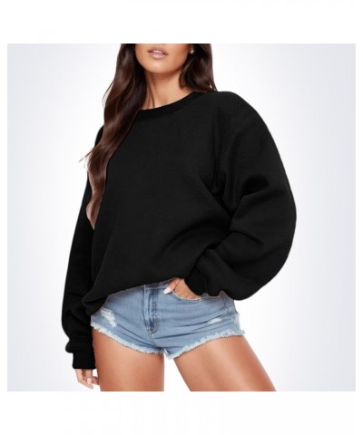 Womens Oversized Sweatshirts Fashion 2023 Crew Neck Pullover Sweaters Casual Soft Clothes Fall Winter Fashion 2023 2708-adfts...