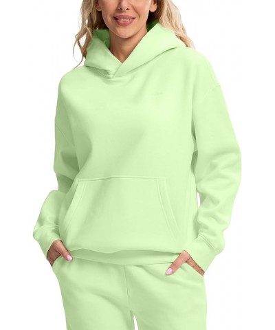 Hoodies for Women Oversized Fleece Sweatshirt with Pocket Loose Fit Casual Athletic Workout Pullover Light Green $23.51 Activ...