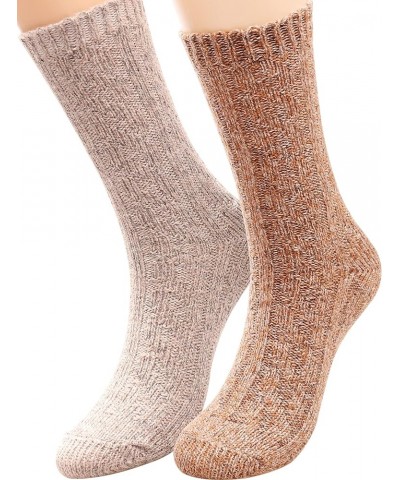 Women's Socks Cotton Knit Casual Crew Socks Thick Knit Warm Wool Slouch Socks Gift Socks for Women,Size 5-10W502 Multi-042 $1...