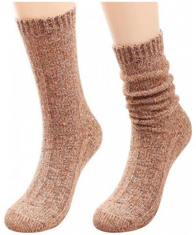 Women's Socks Cotton Knit Casual Crew Socks Thick Knit Warm Wool Slouch Socks Gift Socks for Women,Size 5-10W502 Multi-042 $1...