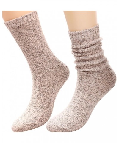 Women's Socks Cotton Knit Casual Crew Socks Thick Knit Warm Wool Slouch Socks Gift Socks for Women,Size 5-10W502 Multi-042 $1...