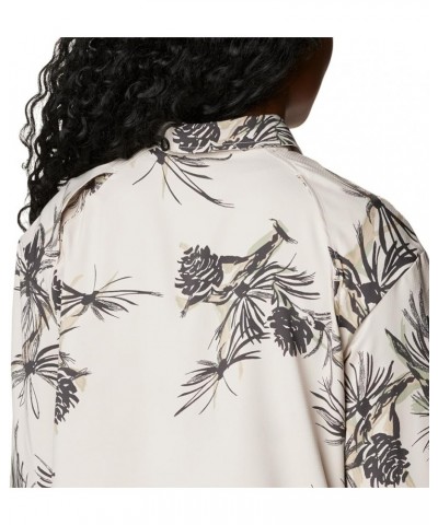 Women's Silver Ridge Utility Patterned Long Sleeve Shirt Dark Stone Pinecones $31.63 Blouses