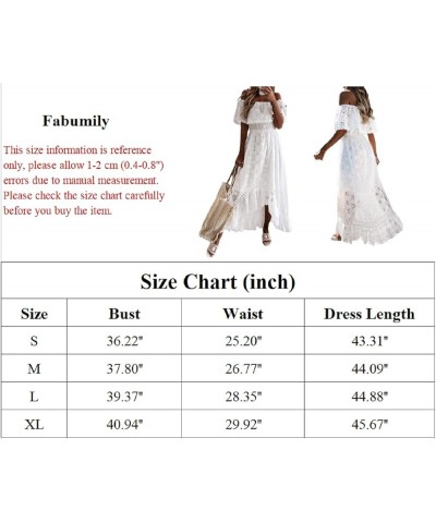 Women's Summer Dress V Neck Spaghetti Strap Sleeveless High Waist Bohemian Wedding Beach Casual Maxi Long Dresses Boho White-...