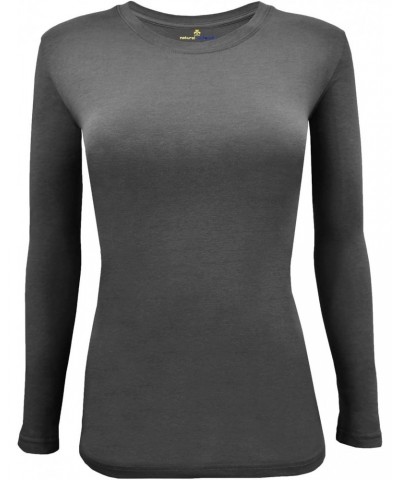 Women's Under Scrub Tee Crew Neck Long Sleeve T-Shirt 3 - Pack (Charcoal, Large) $23.08 T-Shirts