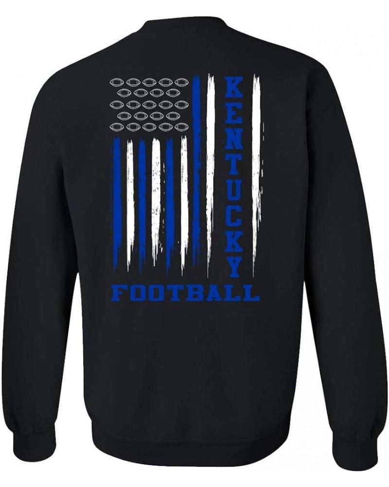 Football Flag American Flag Sports Fan Game Day Tailgating Crewneck Sweatshirt Pullover Kentucky $17.86 Sweatshirts