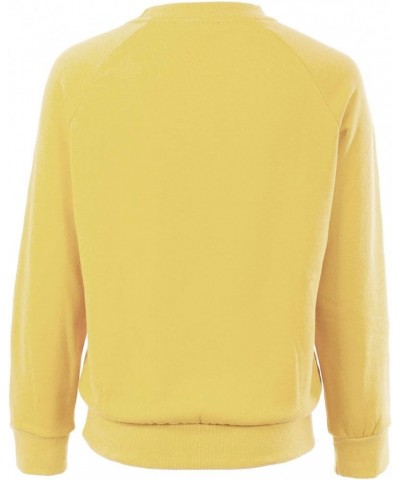 Women's Soft and Comfy Basic Pullover Crewneck Fleece Sweatshirt Yellow $15.11 Hoodies & Sweatshirts