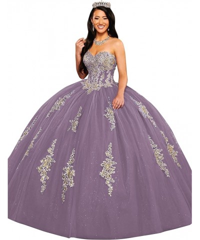 Lace Applique Quinceanera Dresses Ball Gown Tulle Sweet 15 16 Dress Wisteria $47.25 Dresses