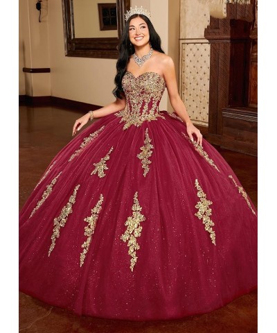 Lace Applique Quinceanera Dresses Ball Gown Tulle Sweet 15 16 Dress Wisteria $47.25 Dresses