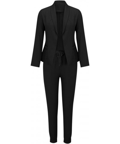 Pant Suits for Women Business Casual Blazer Sets 2 Piece Outfits Womens Business Professional Outfits Plus Size Suits Black $...