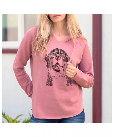 Aviator Theo The Bernese Mountain Dog - Women's Cali Wave Hooded Sweatshirt Sage $32.99 Hoodies & Sweatshirts