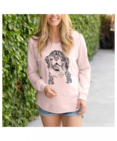 Aviator Theo The Bernese Mountain Dog - Women's Cali Wave Hooded Sweatshirt Sage $32.99 Hoodies & Sweatshirts