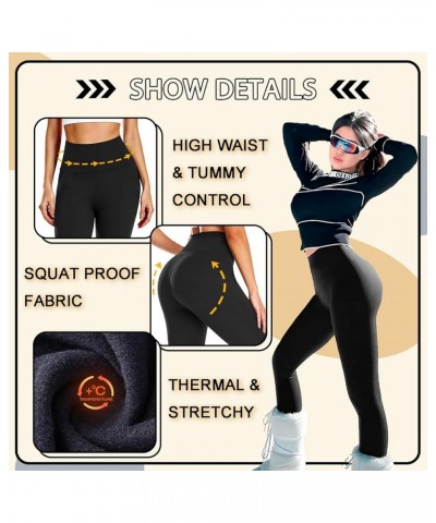 Fleece Lined Leggings Women Tummy Control High Waisted Workout Winter Warm Soft Yoga Pants Small-Medium Nude $11.19 Activewear