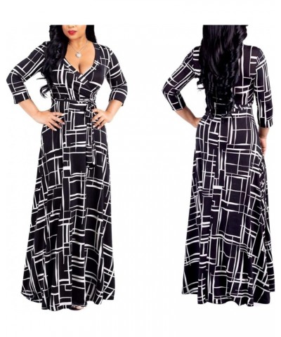 Womens Casual Floral Print Long Maxi Dress Plus Size Plain Party Outfits Black8972 $18.45 Dresses