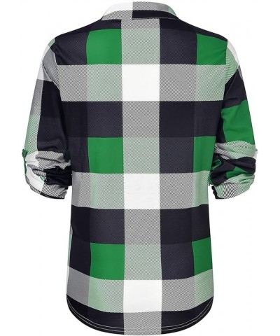 RMXEi Wearable Blanket Hoodie,Women Casual Cotton Long Sleeve Plaid Shirt Women's Slim Jacket Shirt Top 1-green $11.05 Hoodie...