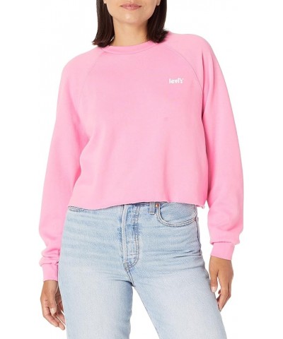 Women's Laundy Day Raglan Crewneck Sweatshirt Prism Pink $12.52 Hoodies & Sweatshirts