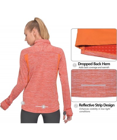 Women's Lightweight Warm Stretch Golf Jacket Full Zip Thermal Hybrid Thumbhole Running Hiking Track Jacket Orange Heather $24...