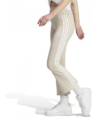 Women's Adicolor Classics 3-Stripes 7/8 Flare Leggings Wonder Beige $12.34 Activewear