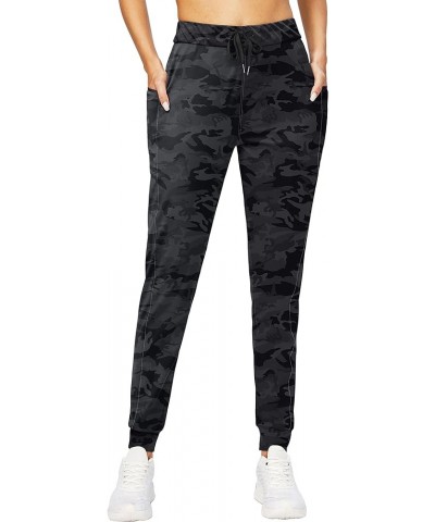 Women's Joggers Pants with Zipper Pockets Stretch Tapered Athletic Joggers for Women Lounge, Jogging, Workout Black Camo $17....