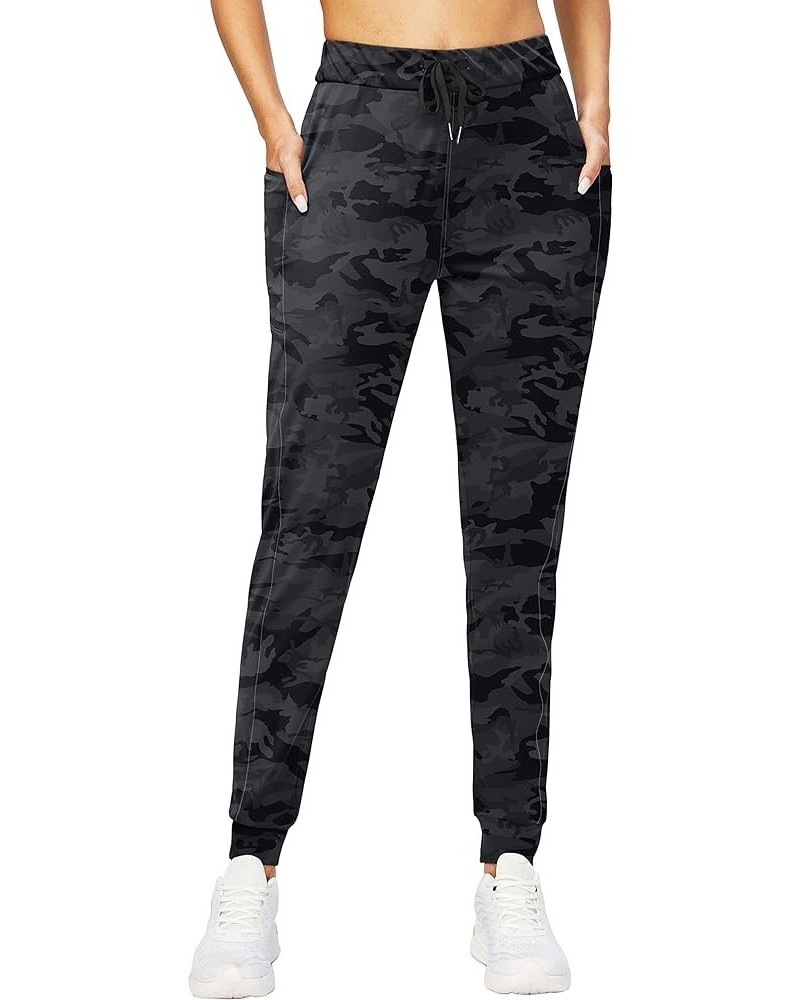 Women's Joggers Pants with Zipper Pockets Stretch Tapered Athletic Joggers for Women Lounge, Jogging, Workout Black Camo $17....