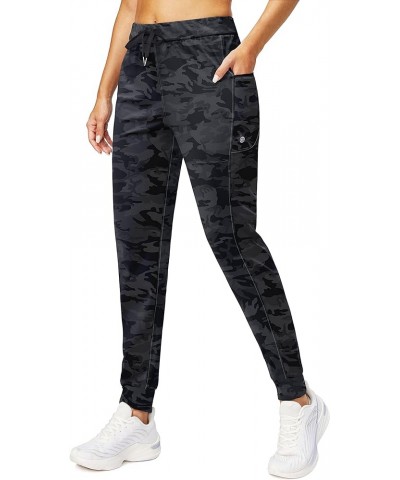 Women's Joggers Pants with Zipper Pockets Stretch Tapered Athletic Joggers for Women Lounge, Jogging, Workout Black Camo $17....