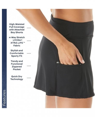 Emma Multi-Sport Swim Skort — Running, Tennis, Pickleball Skirt with Boy Shorts 001 Black $27.84 Swimsuits