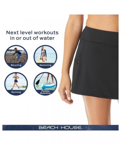 Emma Multi-Sport Swim Skort — Running, Tennis, Pickleball Skirt with Boy Shorts 001 Black $27.84 Swimsuits