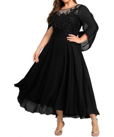 Plus Size Lace Mother of The Bride Dresses Cape Mother of The Bride Dress Black $38.71 Dresses