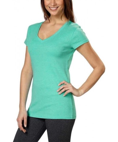 Ladies Premium Pima Cotton V-Neck T-Shirts Green $15.65 T-Shirts