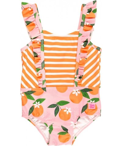 RuffleButts® Baby/Toddler Girls Ruffle Strap One Piece Swimsuit w/UPF 50+ Sun Protection Orange You the Sweetest $15.40 Swims...