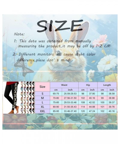 Easter Leggings for Women Cute Bunny Printed Color Block Pants Soft Comfortable Workout Going Out Pants 03 Grey $8.83 Leggings