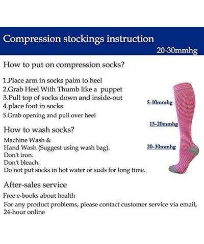 Graduated Medical Compression Socks for Women&Men Circulation Recovery-Knee High Supports Running Socks Multicoloured 111b XX...