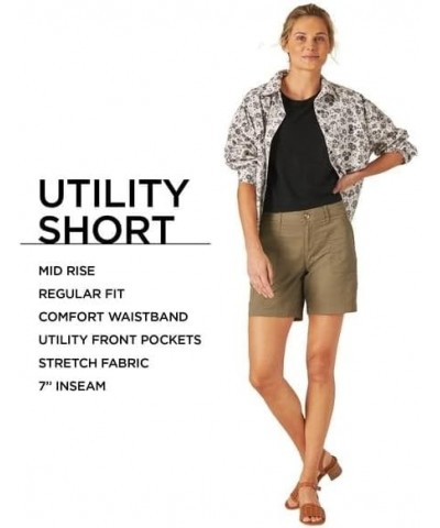 Women's Midrise 7" Regular Fit Utility Short Deep Lichen Green $13.76 Shorts