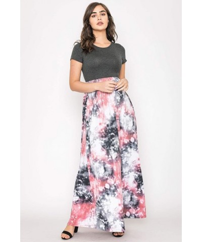 Eloges Women's Summer Tea-Length Maxi Dresses| S-3X | Floral Tropical Polka Dot Charcoal Pink Tie Dye $13.97 Dresses