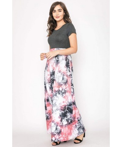 Eloges Women's Summer Tea-Length Maxi Dresses| S-3X | Floral Tropical Polka Dot Charcoal Pink Tie Dye $13.97 Dresses