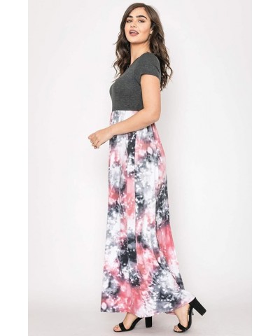 Eloges Women's Summer Tea-Length Maxi Dresses| S-3X | Floral Tropical Polka Dot Charcoal Pink Tie Dye $13.97 Dresses