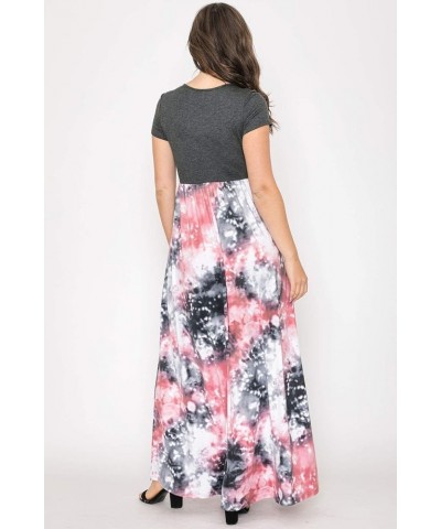 Eloges Women's Summer Tea-Length Maxi Dresses| S-3X | Floral Tropical Polka Dot Charcoal Pink Tie Dye $13.97 Dresses