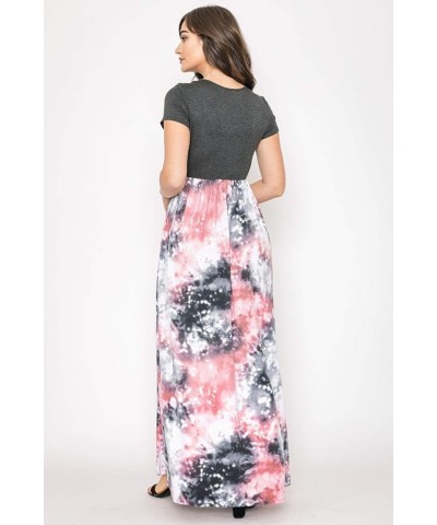 Eloges Women's Summer Tea-Length Maxi Dresses| S-3X | Floral Tropical Polka Dot Charcoal Pink Tie Dye $13.97 Dresses