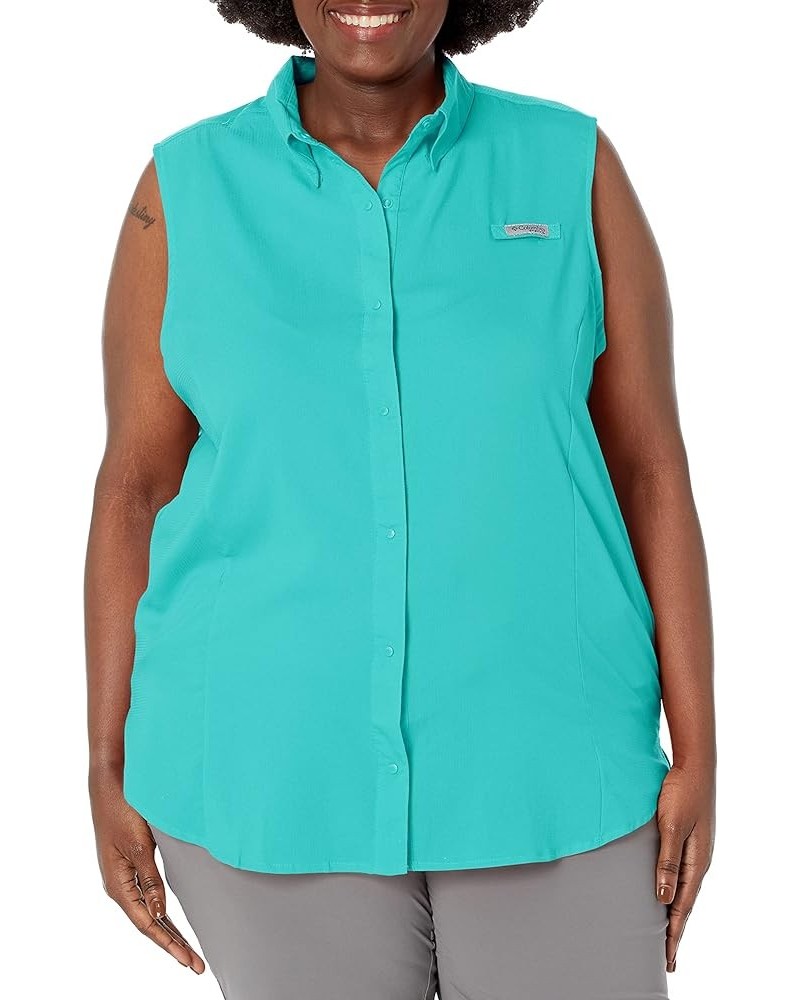 Sportswear Women's Tamiami Sleeveless Shirt Electric Turquoise $17.98 Activewear