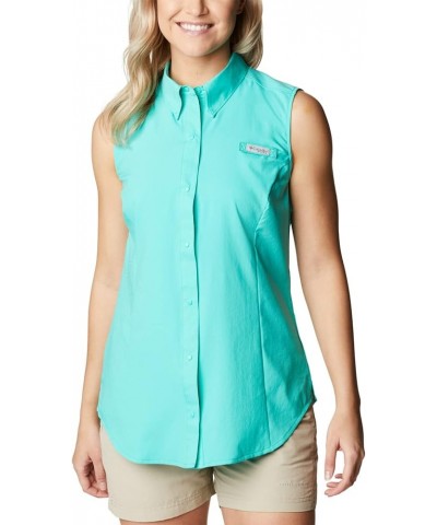 Sportswear Women's Tamiami Sleeveless Shirt Electric Turquoise $17.98 Activewear