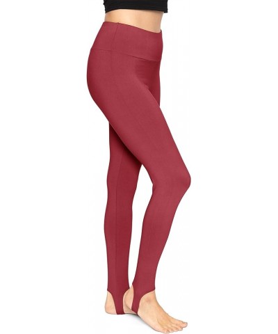 Oh So Soft High Waist Stirrup Leggings, Lightweight and Durable, in Multiple Colors for Plus Size Women Plus-Size Burgundy $1...