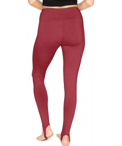 Oh So Soft High Waist Stirrup Leggings, Lightweight and Durable, in Multiple Colors for Plus Size Women Plus-Size Burgundy $1...