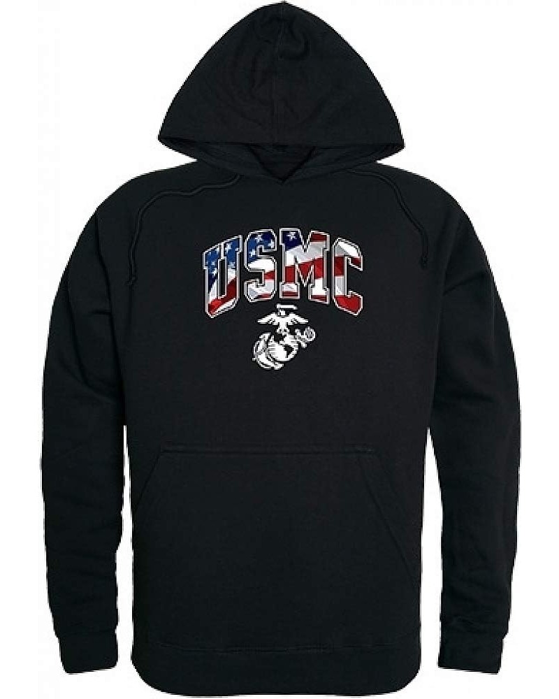 Graphic Pullover Sweatshirt Black USMC $18.36 Hoodies & Sweatshirts