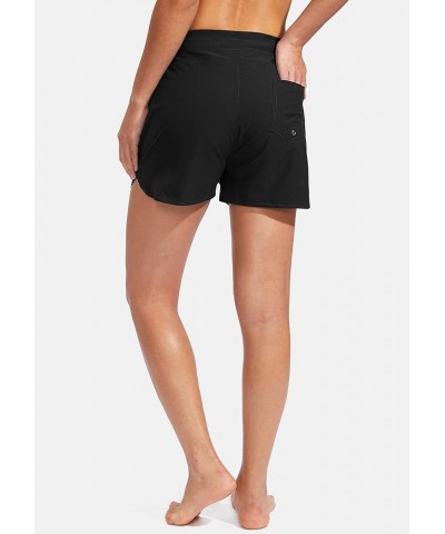 Women's 3" High Waisted Swim Board Shorts with Pockets UPF 50+ Quick Dry Beach Bathing Shorts for Women with Liner Black $19....