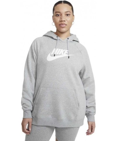 Women's Dark Grey Heather Essential Fleece Hoodie (BV4124 063) Heather Grey/White $27.06 Activewear