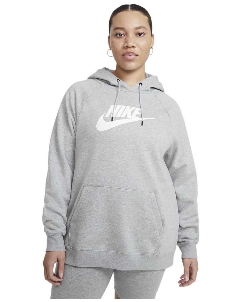 Women's Dark Grey Heather Essential Fleece Hoodie (BV4124 063) Heather Grey/White $27.06 Activewear