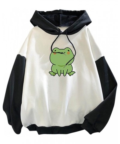 Women Lovely Hoodies, Women's Teen Girls Cute Frog Frog Hoodie Sweatshirts Loose Pullover Tops Shirts 2-black $12.09 Hoodies ...