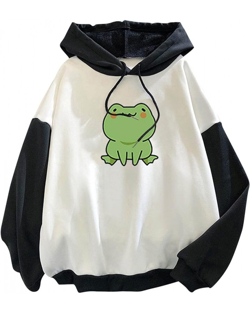 Women Lovely Hoodies, Women's Teen Girls Cute Frog Frog Hoodie Sweatshirts Loose Pullover Tops Shirts 2-black $12.09 Hoodies ...