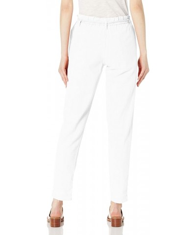 Women's High Rise Tie String Belt Taper Beach Pant Bright White $18.36 Pants